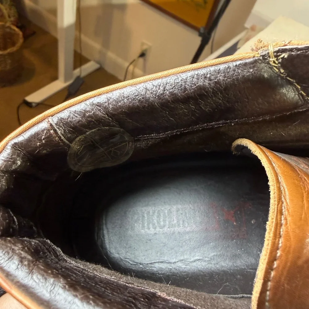 Pikolinos Leather Chukka Boots Mens 10 Brown Hand Stitched Lug Sole